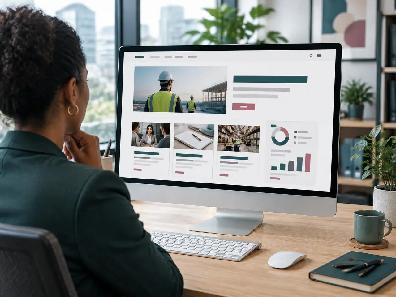 A compliance specialist reading the Compliance.One blog on a desktop screen