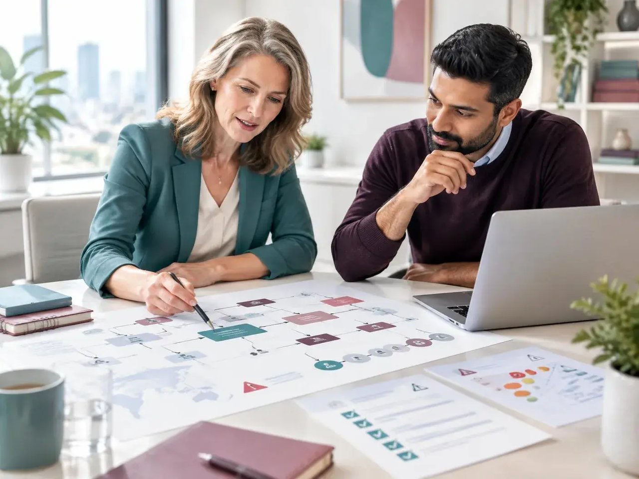 Compliance consultants working with a client team